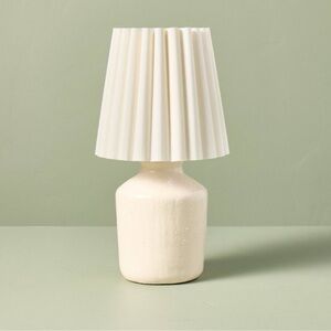 Hearth & Hand Magnolia Rustic Ceramic Mini Kitchen Lamp Cream - Target